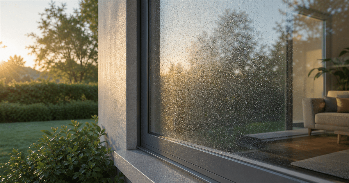 La condensation sur la face extérieure : un bon signe