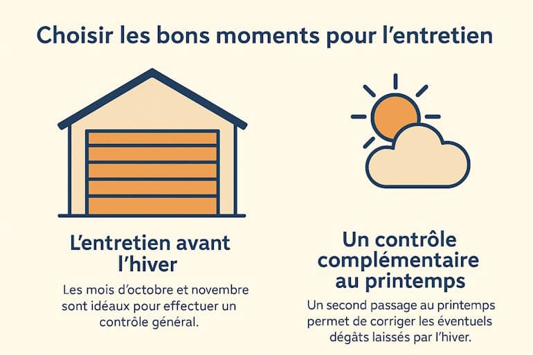 choisir les moments d'entretien