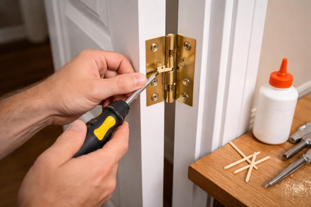 reparation de charniere de porte