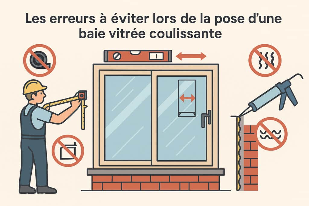 erreurs pose baie vitree coulissante