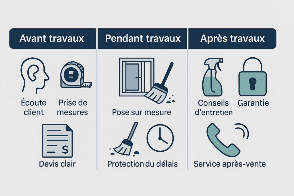 accompagnement avant pendant et après travaux