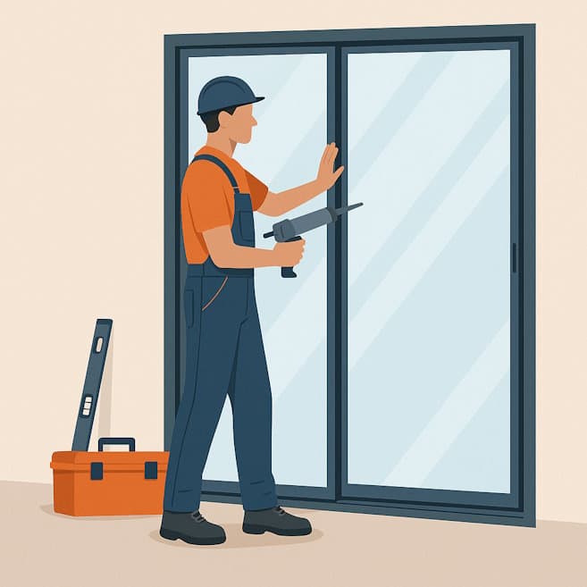 pose par des professionnels