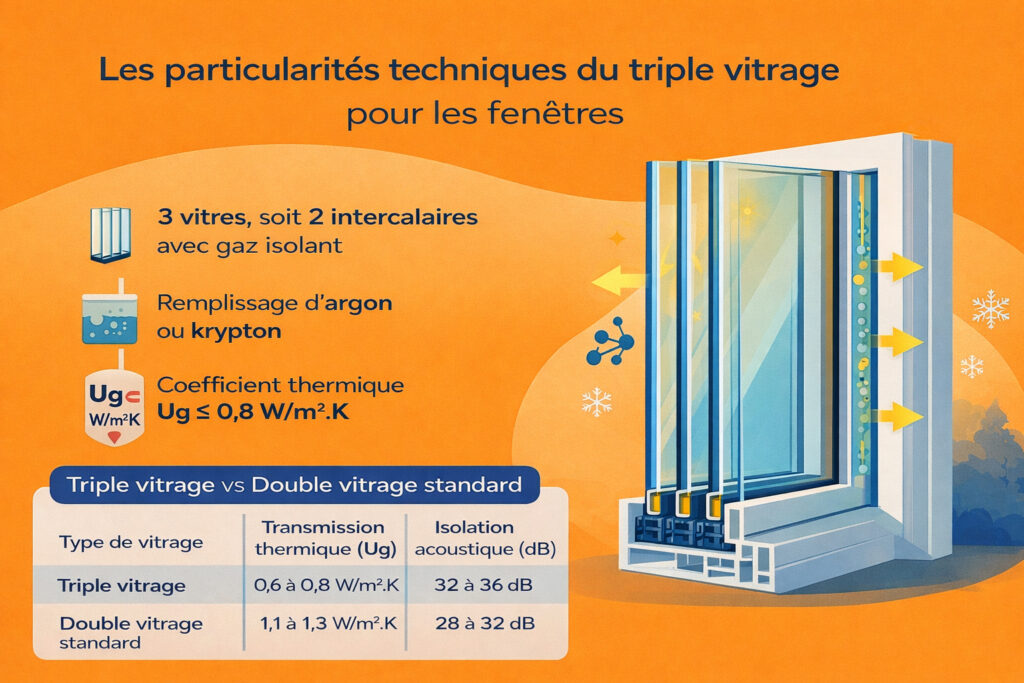 caracteristiques fenetre triple vitrage