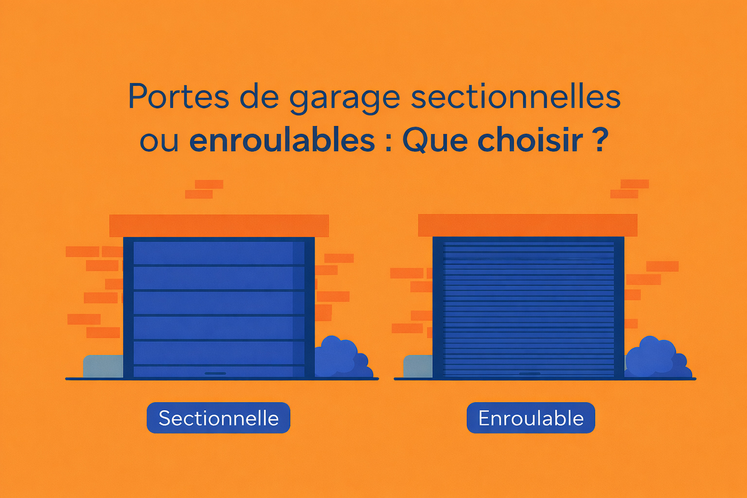 porte de garage sectionnelles ou enroulables