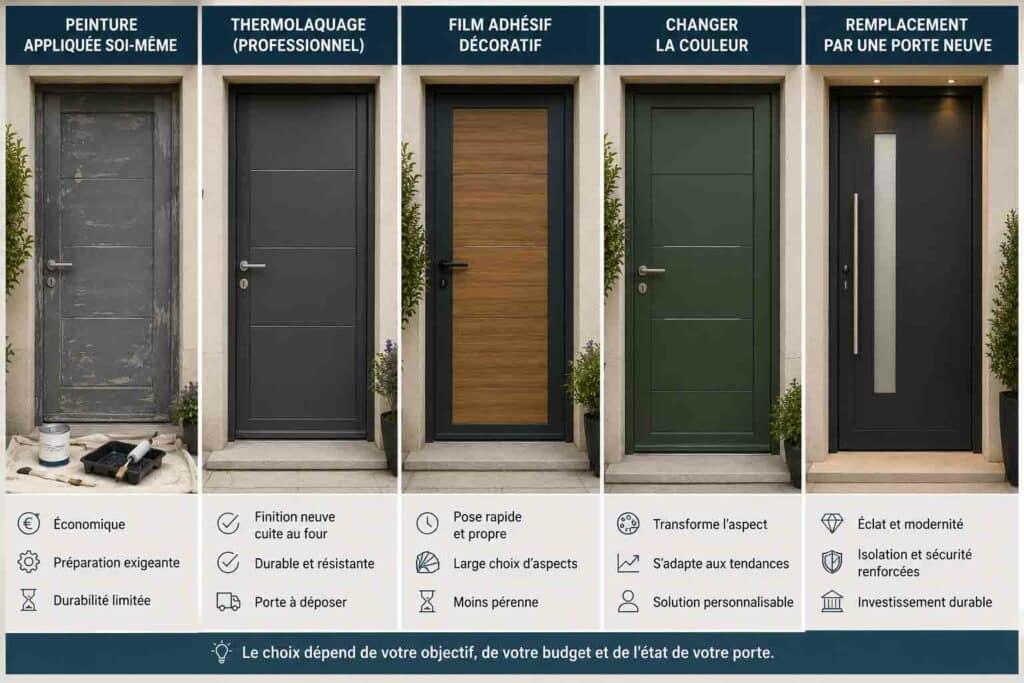 Options de rénovation de porte aluminium